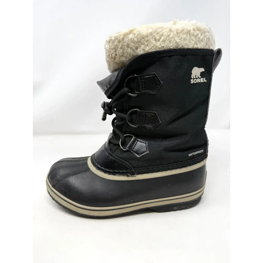 Sorel Kids Yoot Pac Nylon Waterproof Winter Boots Black Size 4 NY1962-010